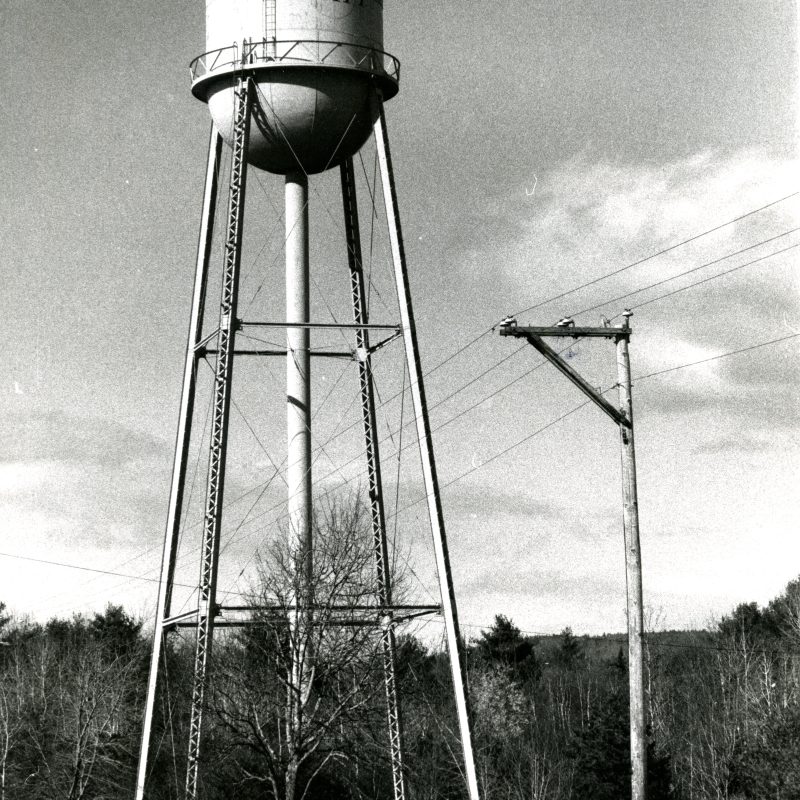 AN OLD PHOTO OF THE WATER TOWER